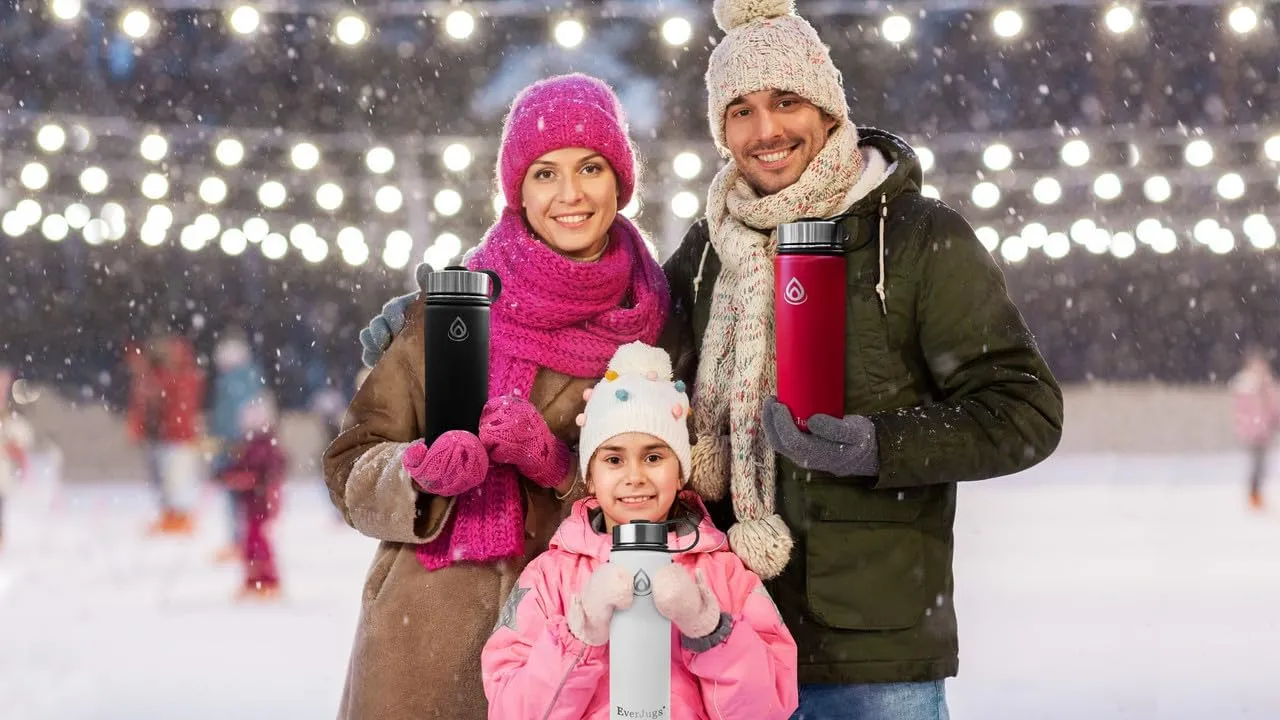 Water Bottle - 32 Oz, Wide Mouth, Premium Stainless Steel Lid/Bottle, Double Walled Vacuum Insulated, Thermo Mug, Metal Flask, Leak Proof, Eco-Friendly