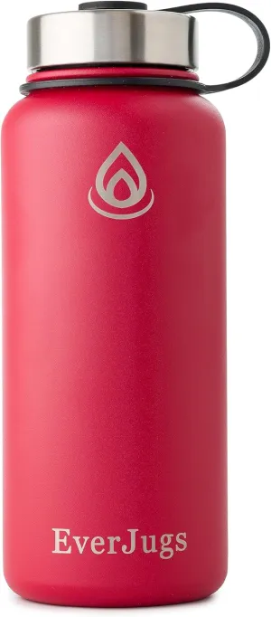 Water Bottle - 32 Oz, Wide Mouth, Premium Stainless Steel Lid/Bottle, Double Walled Vacuum Insulated, Thermo Mug, Metal Flask, Leak Proof, Eco-Friendly