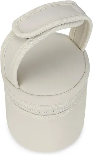 Watertight Insulated Baby Bottle Storage Bag Thermal Baby Bottle Holder Bag Easy Carry for Travel & Outdoor Activity, Off White1, 12.5*15.5cm