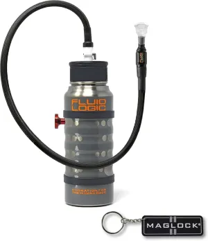 Wave Stainless Steel Hydration Bottle w/Quick Release Universal Rollbar Mount & Hardware For UTV, SxS and Other Offroad Vehicles (32oz) with Keychain