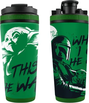 WinCraft 26oz 4D Stainless Steel Ice Shaker Star Wars The Mandalorian Green