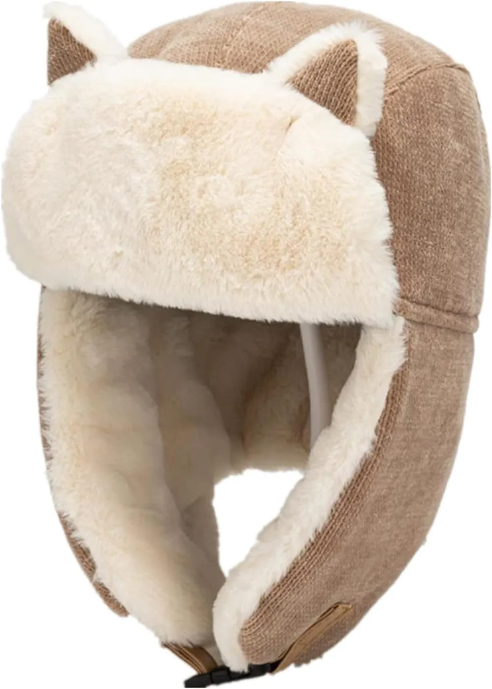 Winter Trapper Hat,Russian Ushanka Trooper Aviator Hats for Girl & Women,Snow Eskimo Hat with Ear Flaps for Cold Weather.