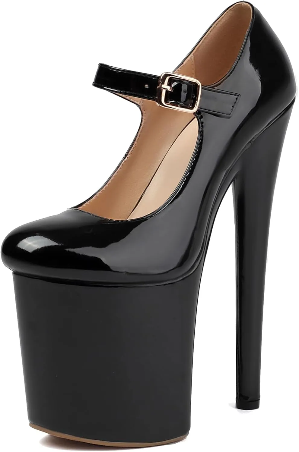 Women Sexy Pole Dance Heels Stiletto High Heels Mary Jane Pumps Platform 8 Inch