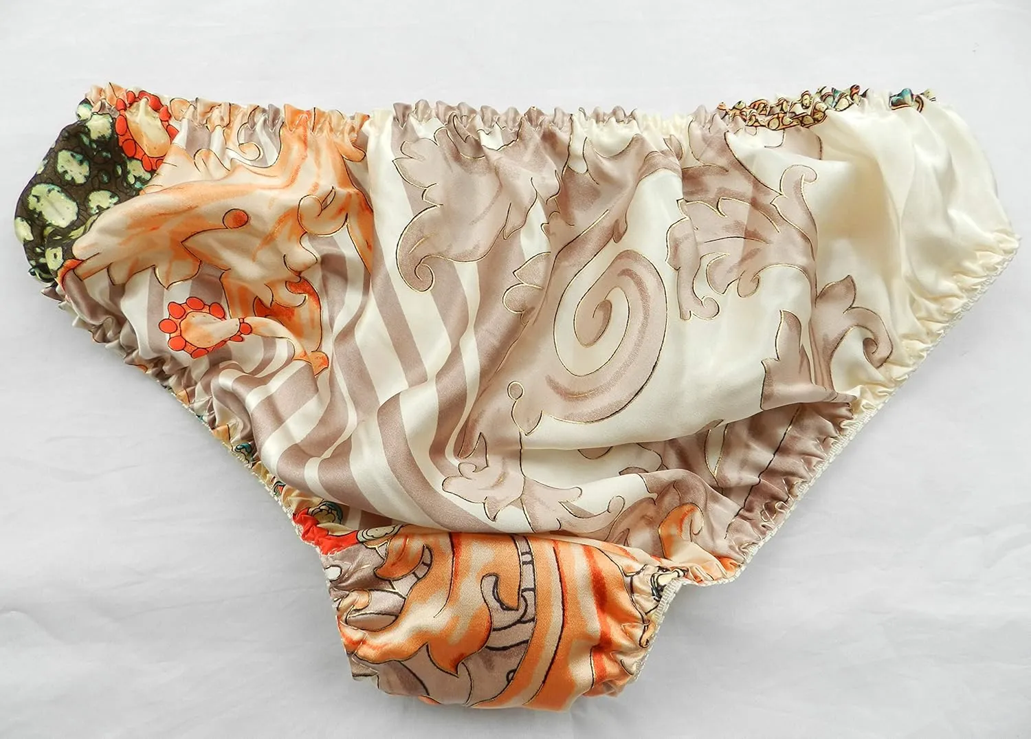 Womens Bikini Panties 100% Pure Silk Pattern 6 Pairs in One Economic Pack