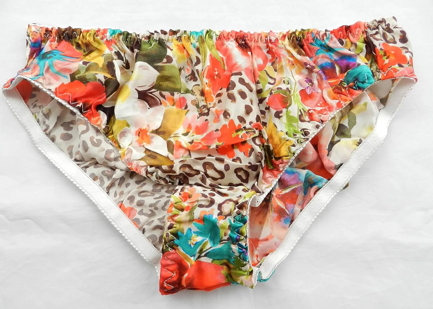 Womens Bikini Panties 100% Pure Silk Pattern 6 Pairs in One Economic Pack