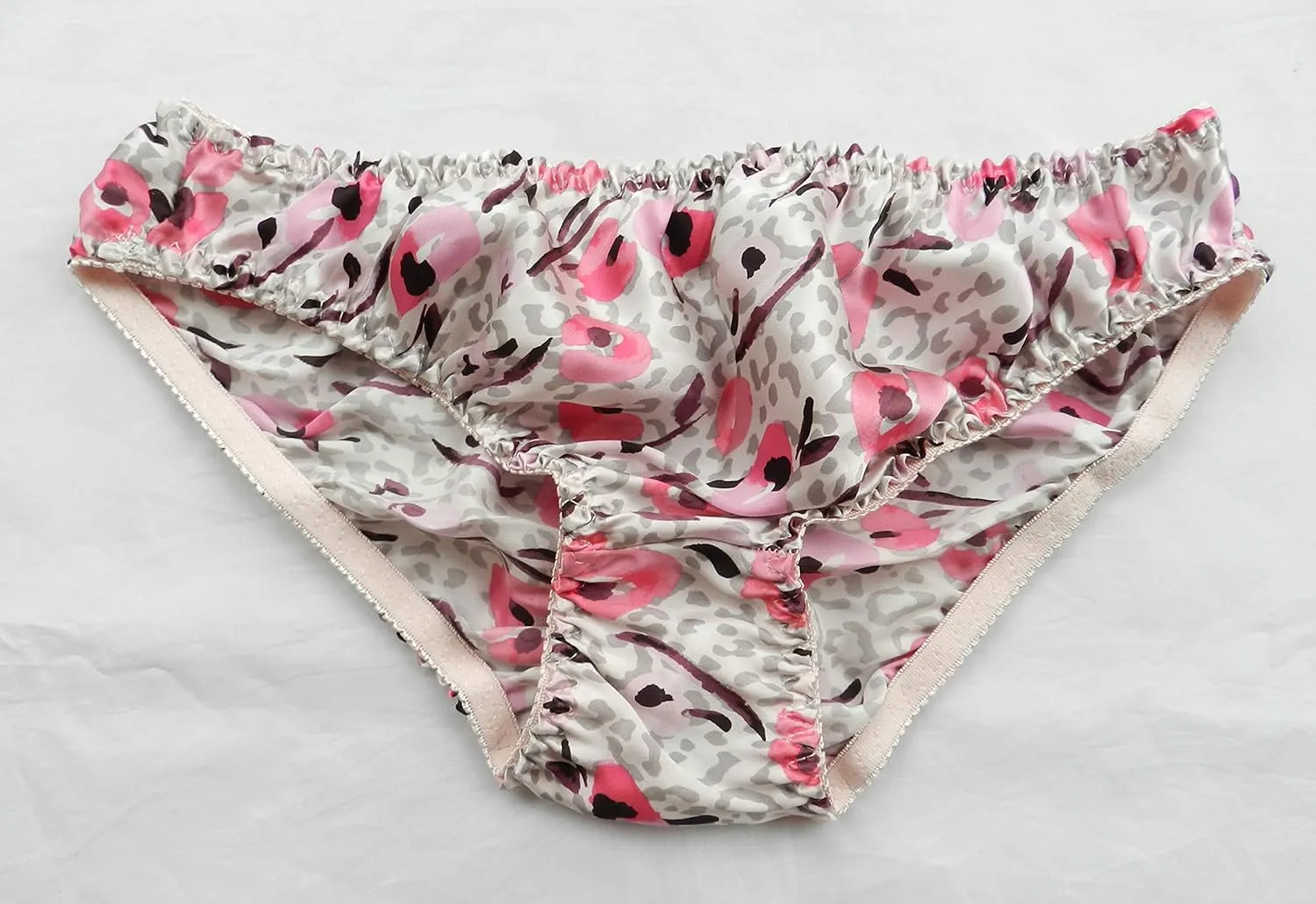 Womens Bikini Panties 100% Pure Silk Pattern 6 Pairs in One Economic Pack