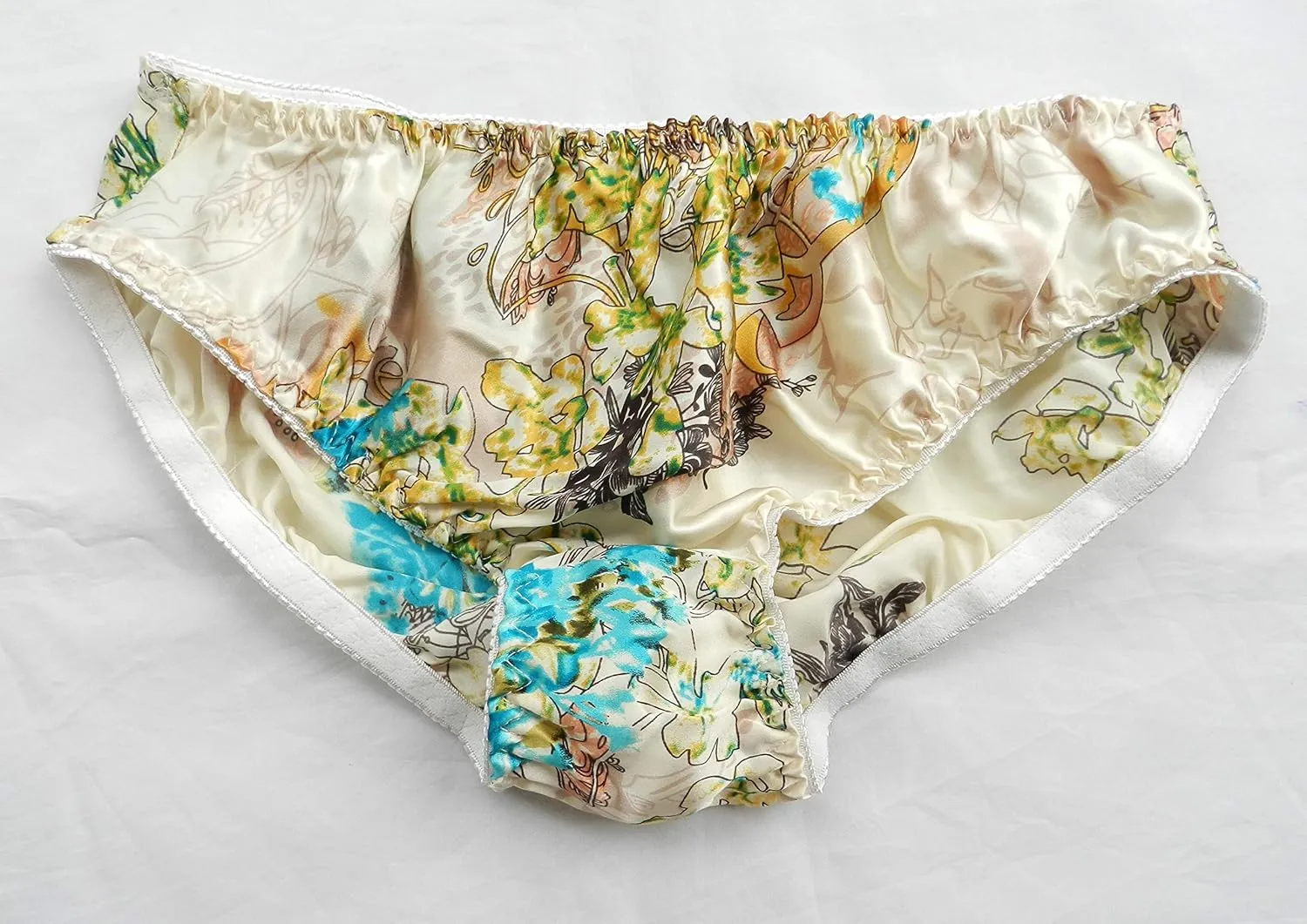 Womens Bikini Panties 100% Pure Silk Pattern 6 Pairs in One Economic Pack