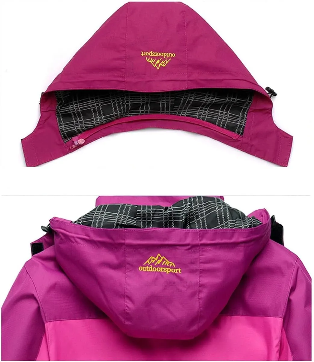 Women's Outdoor Lightweight Softshell Raincoat Hiking Trekking Camping Jacket Waterproof Rain Jacket