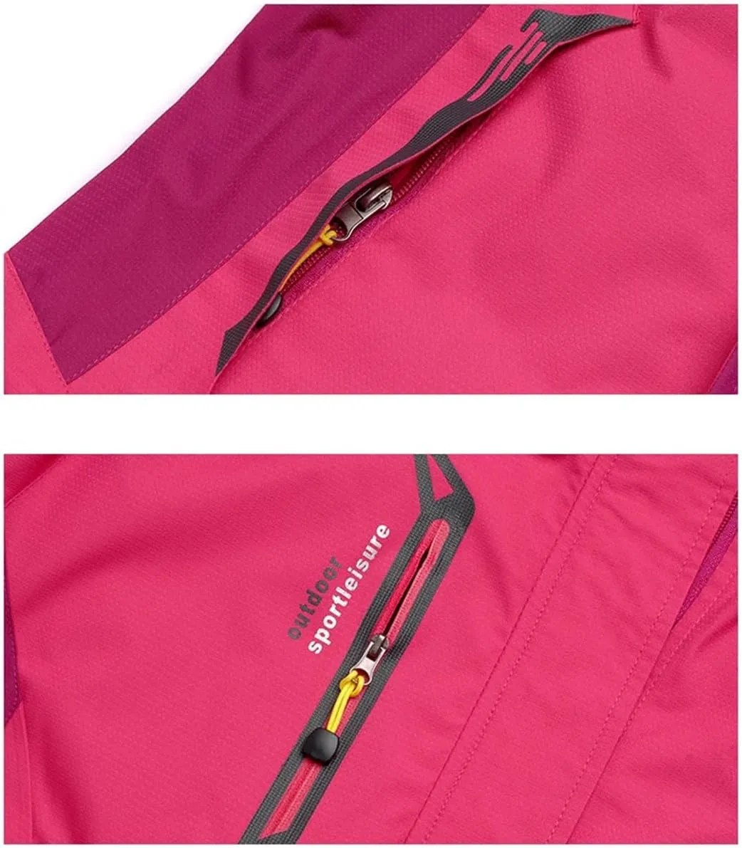 Women's Outdoor Lightweight Softshell Raincoat Hiking Trekking Camping Jacket Waterproof Rain Jacket