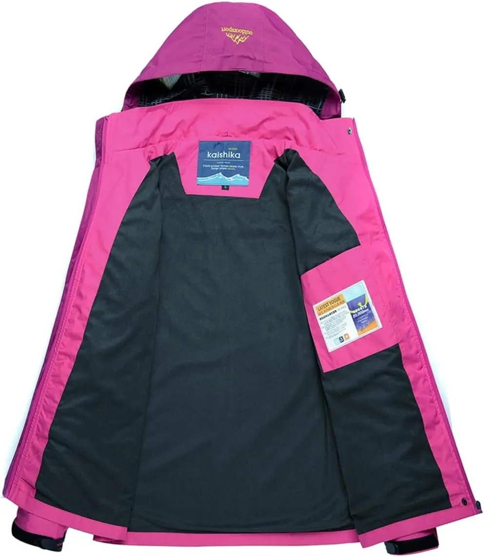 Women's Outdoor Lightweight Softshell Raincoat Hiking Trekking Camping Jacket Waterproof Rain Jacket