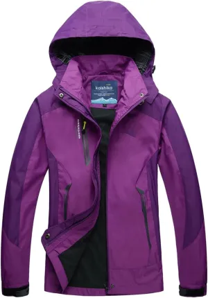 Women's Outdoor Lightweight Softshell Raincoat Hiking Trekking Camping Jacket Waterproof Rain Jacket
