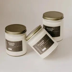 Wood Wick Jar Candle 8 oz - Citronella & Orange