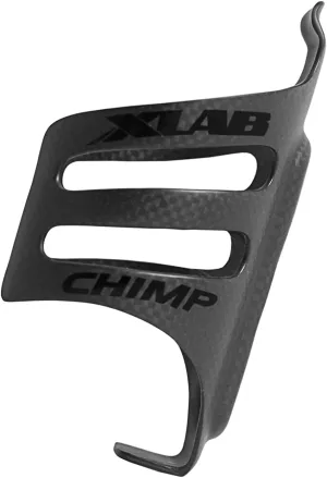 XLAB Chimp Carbon Water Bottle Cage for Triathlon and Road Bikes 8 pounds of Grip Force - Matte Black