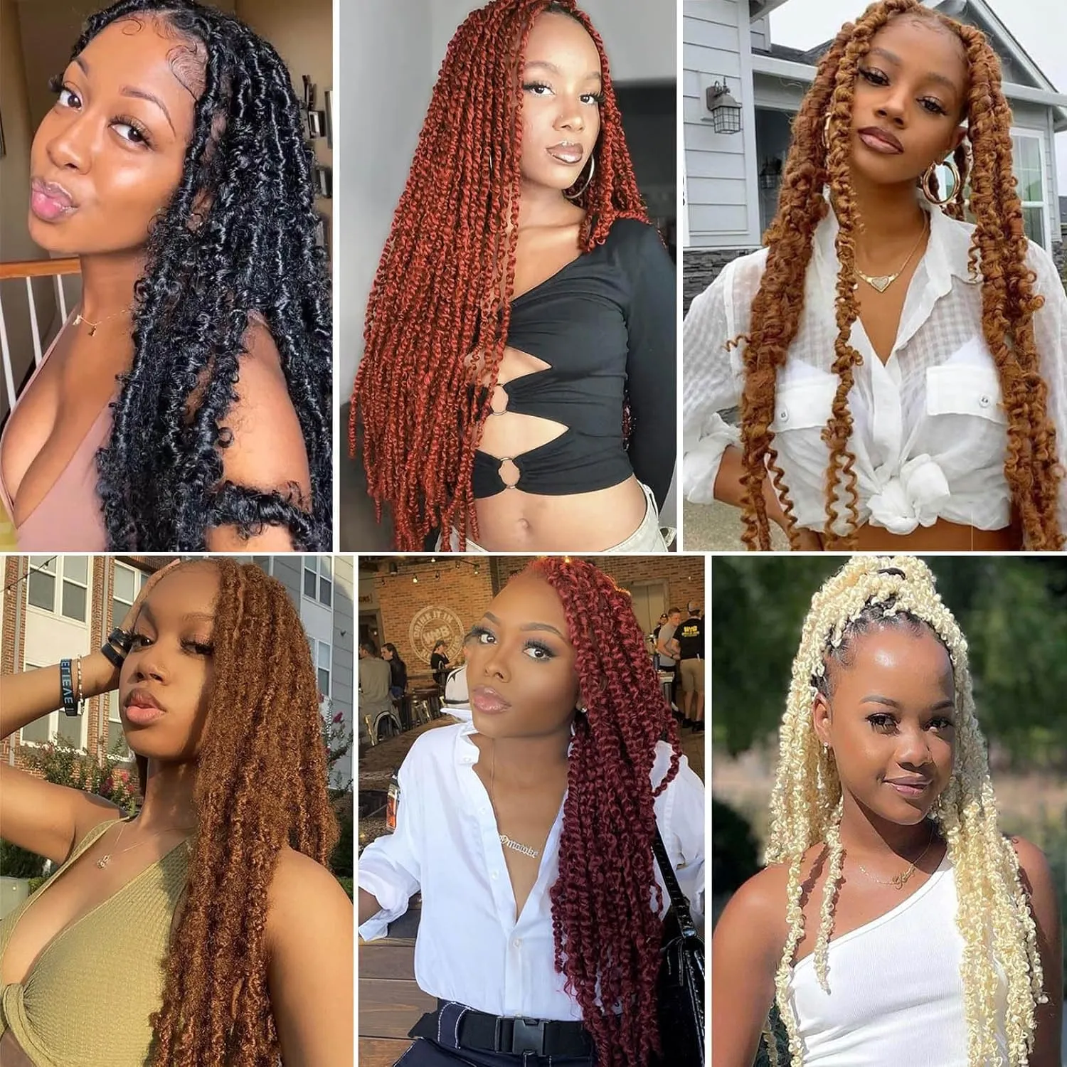 Xtrend 24 Inch 8 Packs Pre-Separated Springy Afro Twist Hair for Butterfly Locs Long Spring Twsit Crochet Braiding Hair Honey Blond Synthetic Marley Twist Hair Extension for Black Women 27#