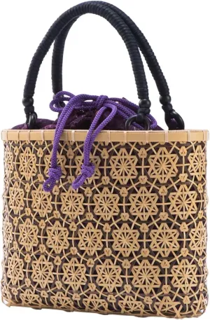 Yamashita Kogei 281264 Kyushu Folk Art, Natural, W 11.8 x D 3.9 x H 7.9 inches (30 x 10 x 20 cm), Made in Japan, Flower Rokutsume, Hand Bag Bug