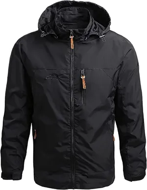 YANFU jacket Men's Softshell Jacket, Outdoor Functional Jacket, Leisure Jacket, Waterproof, Breathable, Windproof, Hiking