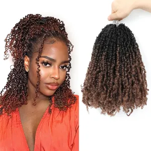 Yanky Twist Crochet Hair 16 Inch 8 Packs Crochet Yanky Twist Hair Spring Mini Twist Crochet Hair Extensions 1B/30 Bohemian Passion Twist Hair for Black Women