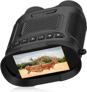 YardGo Night Vision Goggles, 2.5K Digital Infrared Night Vision Binoculars for Adults Night Vision Scope with 3'' Screen and 8X Digital Zoom, Rechargeable Infrared Goggles for Camping Hunting