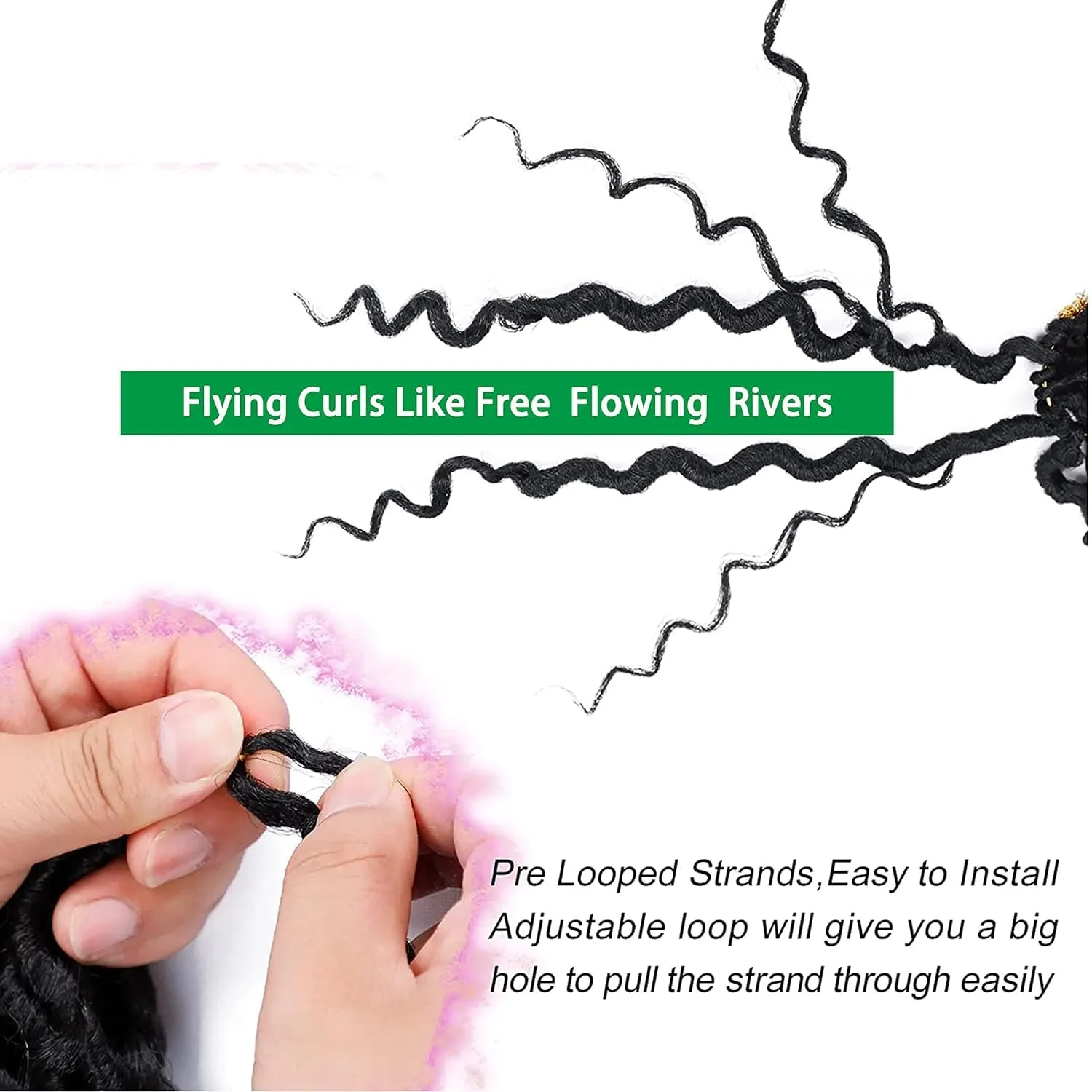 YESEGO Faux Locs Crochet Hair 8 Inch Ombre Brown Goddess Locs Crochet Hair for Women Soft River Locs 6 Packs Pre Looped Crochet Braids with Curly Ends Boho Curly Locs Synthetic Hair Extensions, 1b/27