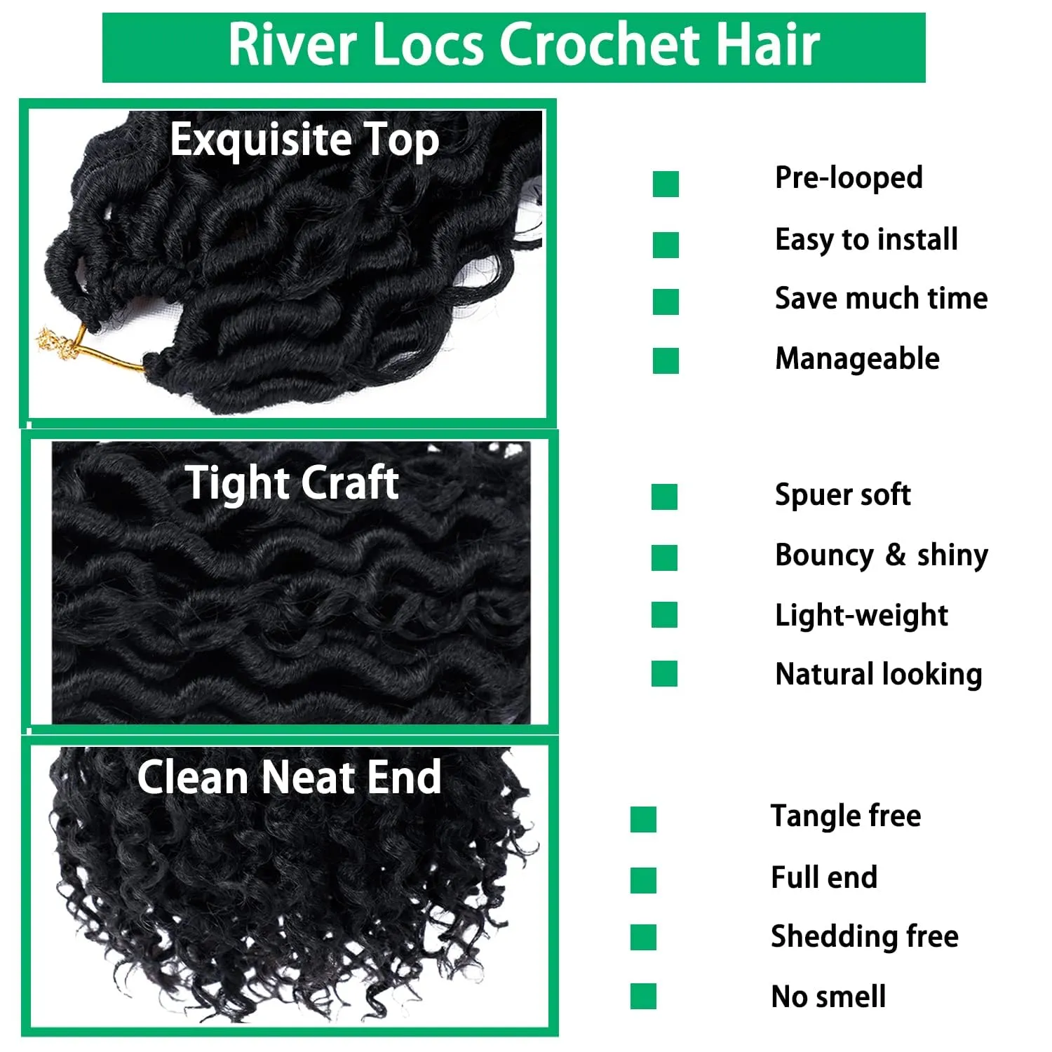 YESEGO Faux Locs Crochet Hair 8 Inch Ombre Brown Goddess Locs Crochet Hair for Women Soft River Locs 6 Packs Pre Looped Crochet Braids with Curly Ends Boho Curly Locs Synthetic Hair Extensions, 1b/27