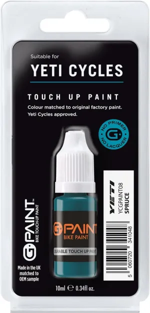 Yeti Bike Touch-Up Paint - SPRUCE - 10ml Bottle - Touch-Up Paint Kit for Scratched or Chipped Bike Frames - GPaint Bike Paint