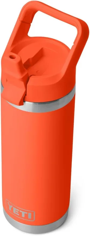 YETI Rambler 18 oz Bottle, Vacuum Insulated, Stainless Steel with Straw Cap, Papaya