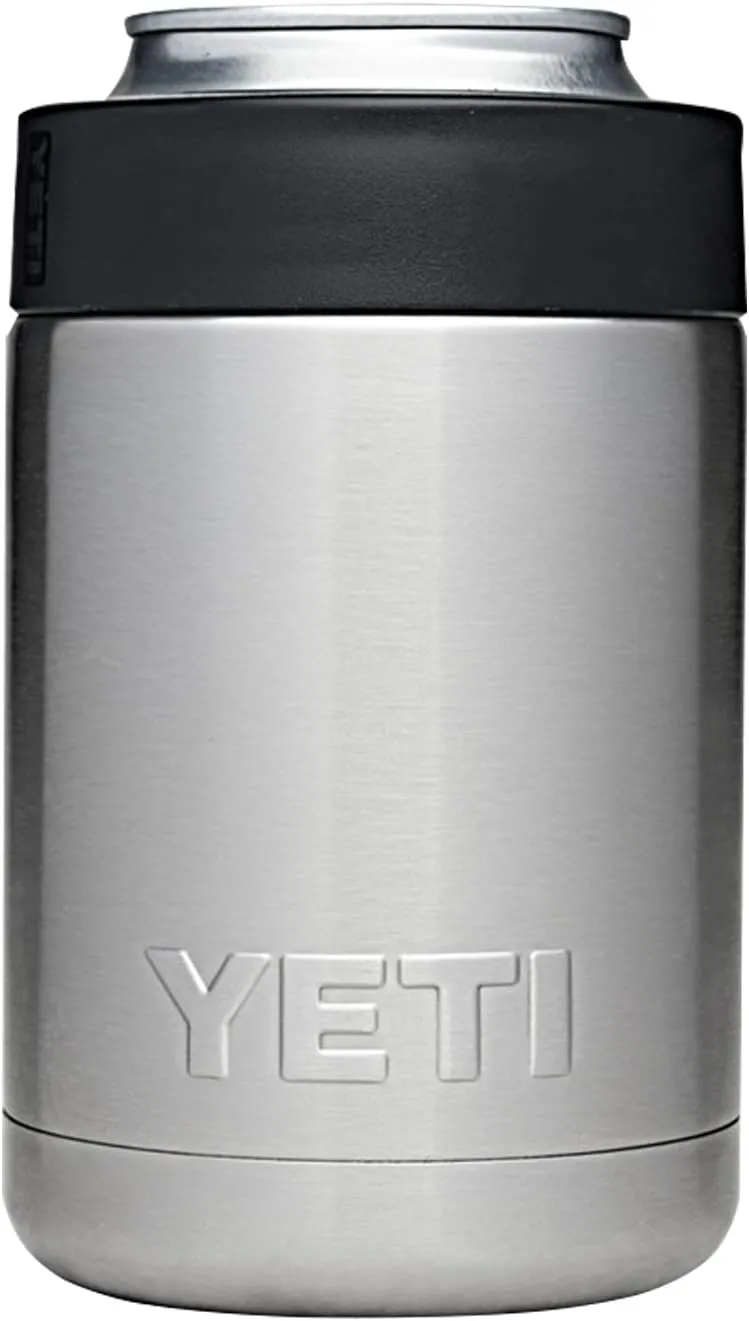 YETI Stainless Steel Rambler Colster Can and Bottle Holder Silver One Size,12 ounce