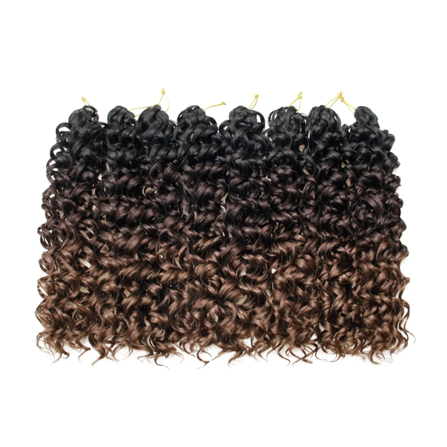 YXCHERISHAIR 8 Packs Curly Crochet Hair GoGo Curl Crochet hair for Women Deep Wave Braiding hair,Synthetic Bohemian Crochet Braid Water Wave Crochet hair Extensions(1B/4/30, 14inch)