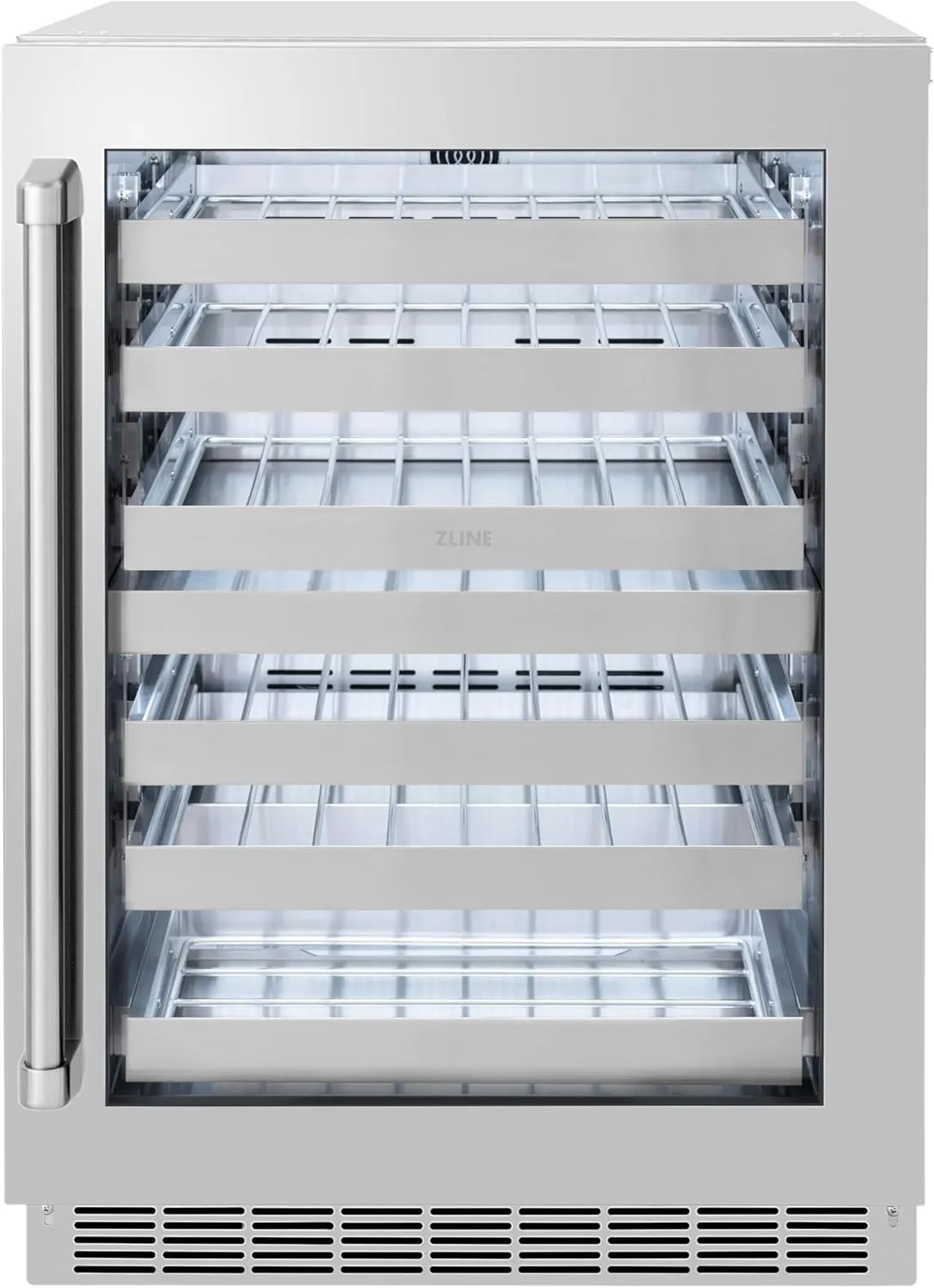 Z Line Kitchen and Bath ZLINE 24 in. Touchstone Dual Zone 44 Bottle Wine Cooler With Stainless Steel Glass Door (RWDO-GS-24)