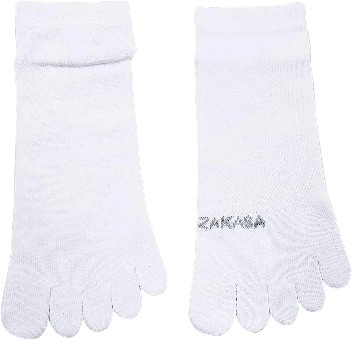 ZAKASA Toe Socks for Men Ankle: No Show Low Cut Toe Socks Individual Five Finger Cotton for Athletic Running 5 Pairs