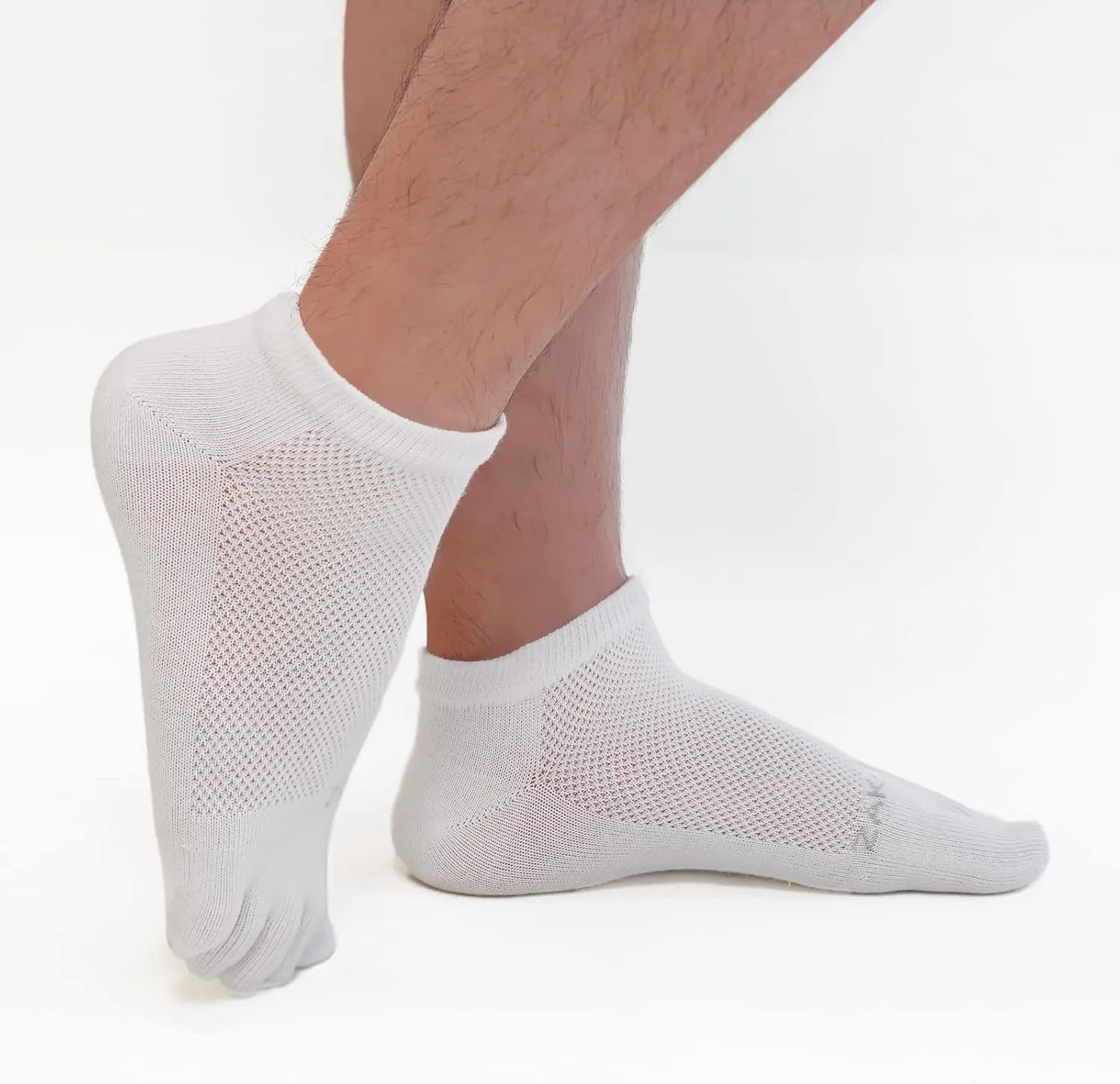 ZAKASA Toe Socks for Men Ankle: No Show Low Cut Toe Socks Individual Five Finger Cotton for Athletic Running 5 Pairs