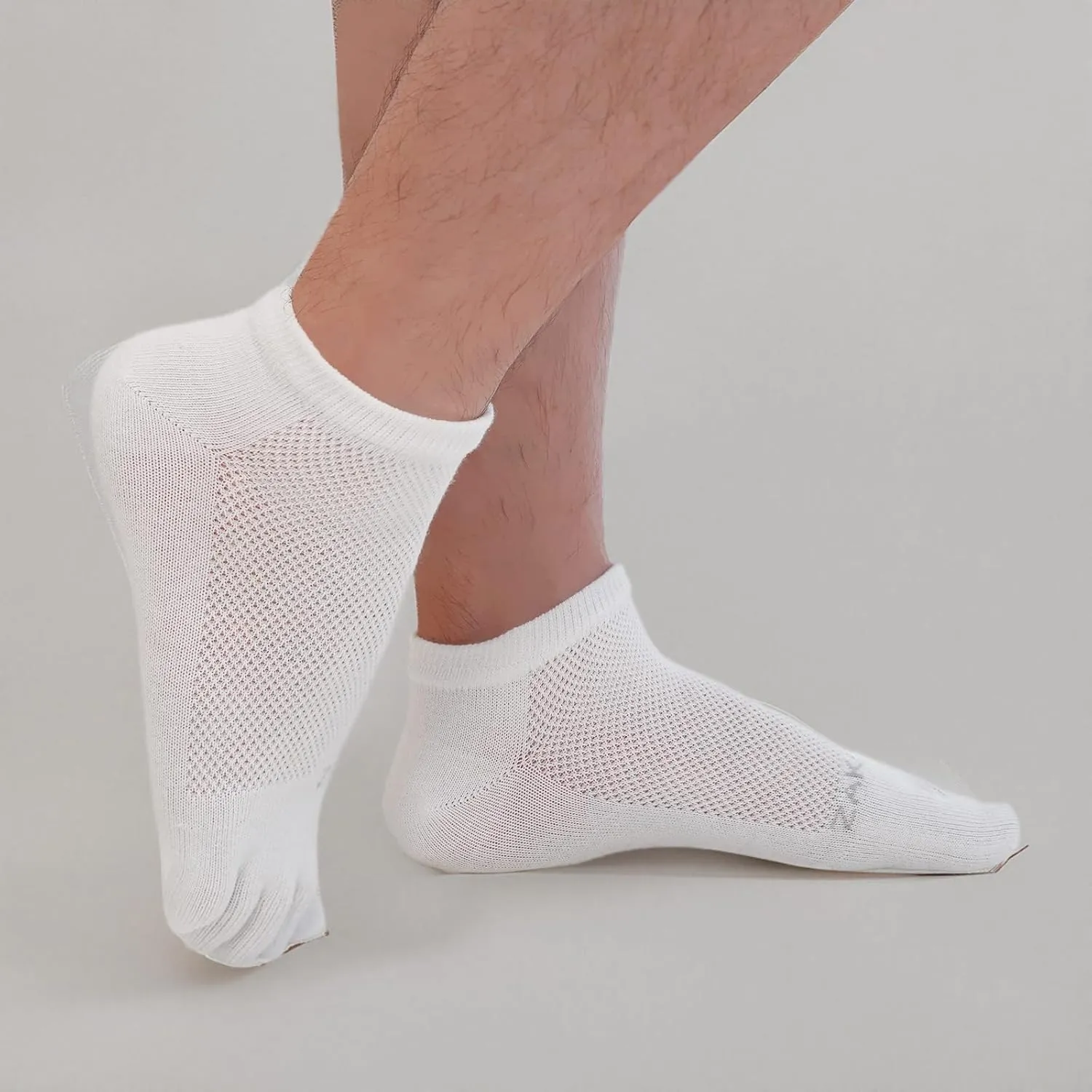 ZAKASA Toe Socks for Men Ankle: No Show Low Cut Toe Socks Individual Five Finger Cotton for Athletic Running 5 Pairs