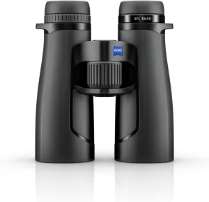 ZEISS SFL Binoculars Lightweight, Compact, Waterproof, Ultra-High Definition Coated Glass for Bird Watching, and Hunting for Twilight and Low Light Wildlife Observation with SmartFocus, Black (10x50)