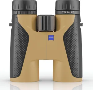 ZEISS Terra ED Binoculars 8x42 Waterproof, Fogproof, Easy Focus High Powered Compact Binoculars with Coated Glass for Low Light Vision for Bird Watching, Hunting, Sightseeing, Travel, Black-Sand