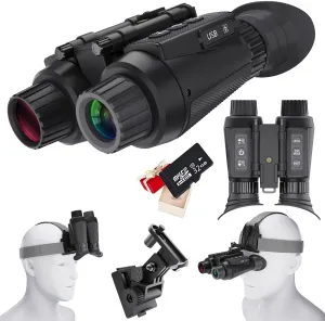 ZentOy 4K IR Night Vision Digital Binoculars, Mini Portable Night Vision Goggles for Adults, 3.2'' Large Screen, 8X Digital Zoom, 32GB Card to Save Photos and Videos for Camping Hunting Security