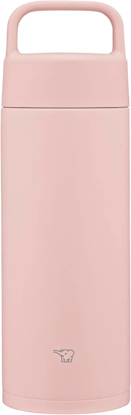Zojirushi SM-RS50-PA Stainless Steel Mug, Water Bottle, 16.9 fl oz (500 ml), Handle Type, Dishwasher Safe, Seamless Stop, Only 2 Cleaning Points, Pink