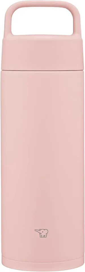 Zojirushi SM-RS50-PA Stainless Steel Mug, Water Bottle, 16.9 fl oz (500 ml), Handle Type, Dishwasher Safe, Seamless Stop, Only 2 Cleaning Points, Pink