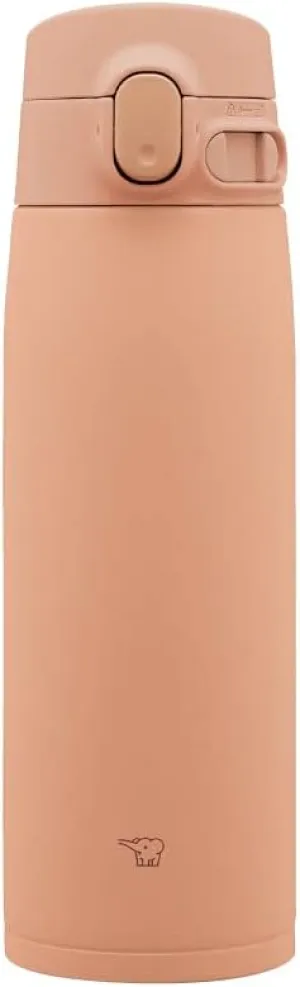 Zojirushi SM-VA60-TM Water Bottle, One-Touch Stainless Steel Mug, Seamless, 20.3 fl oz (600 ml), Pale Taupe