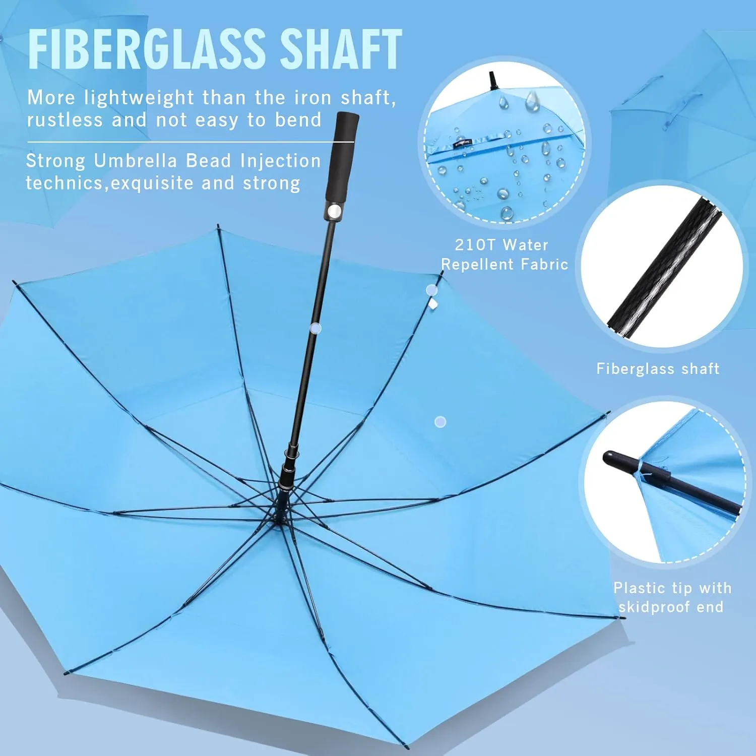 ZOMAKE Large Golf Umbrella for Rain Heavy Duty,Big Golf umbrellas Windproof,51/54/62/68 Inch Extra Large Oversized Umbrella