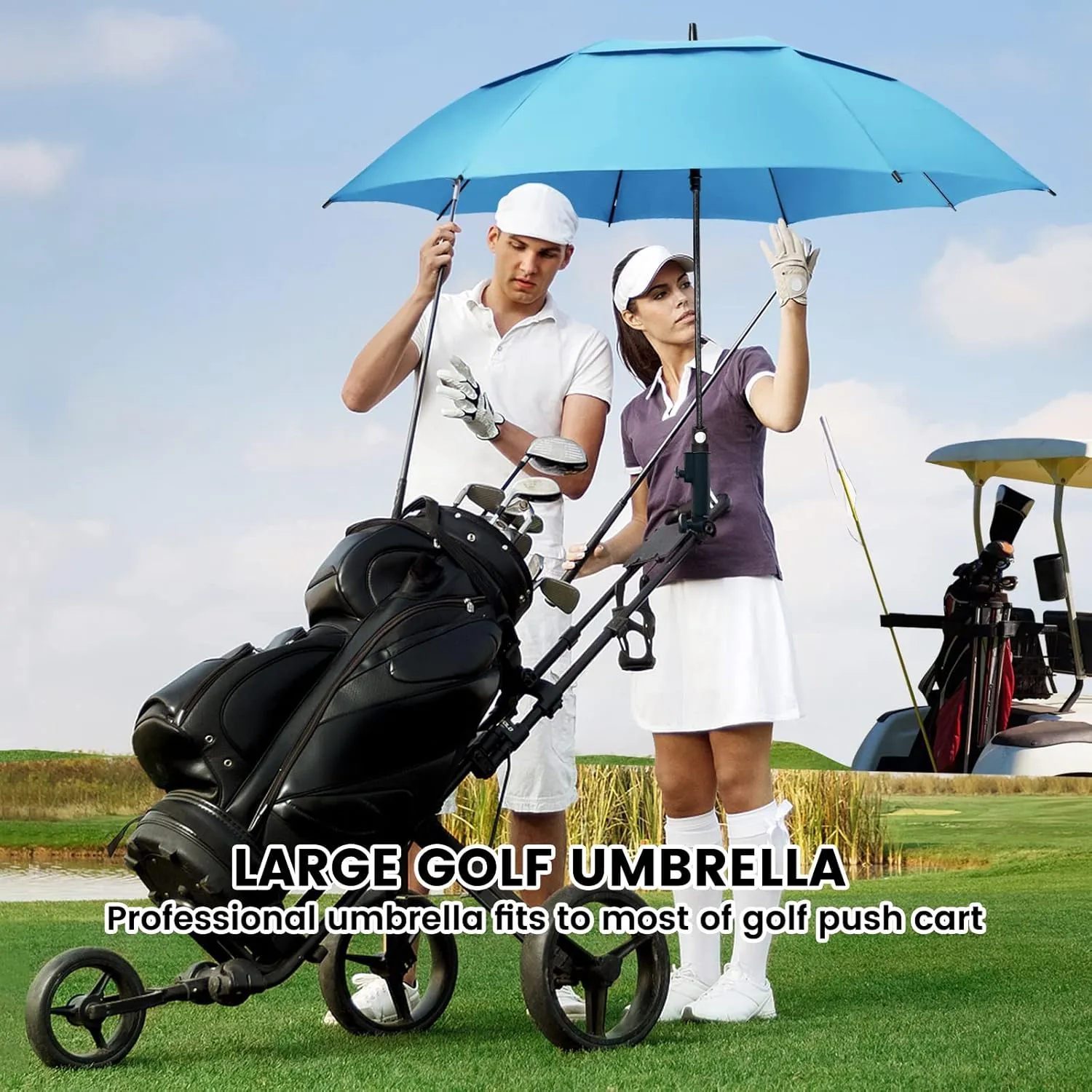 ZOMAKE Large Golf Umbrella for Rain Heavy Duty,Big Golf umbrellas Windproof,51/54/62/68 Inch Extra Large Oversized Umbrella