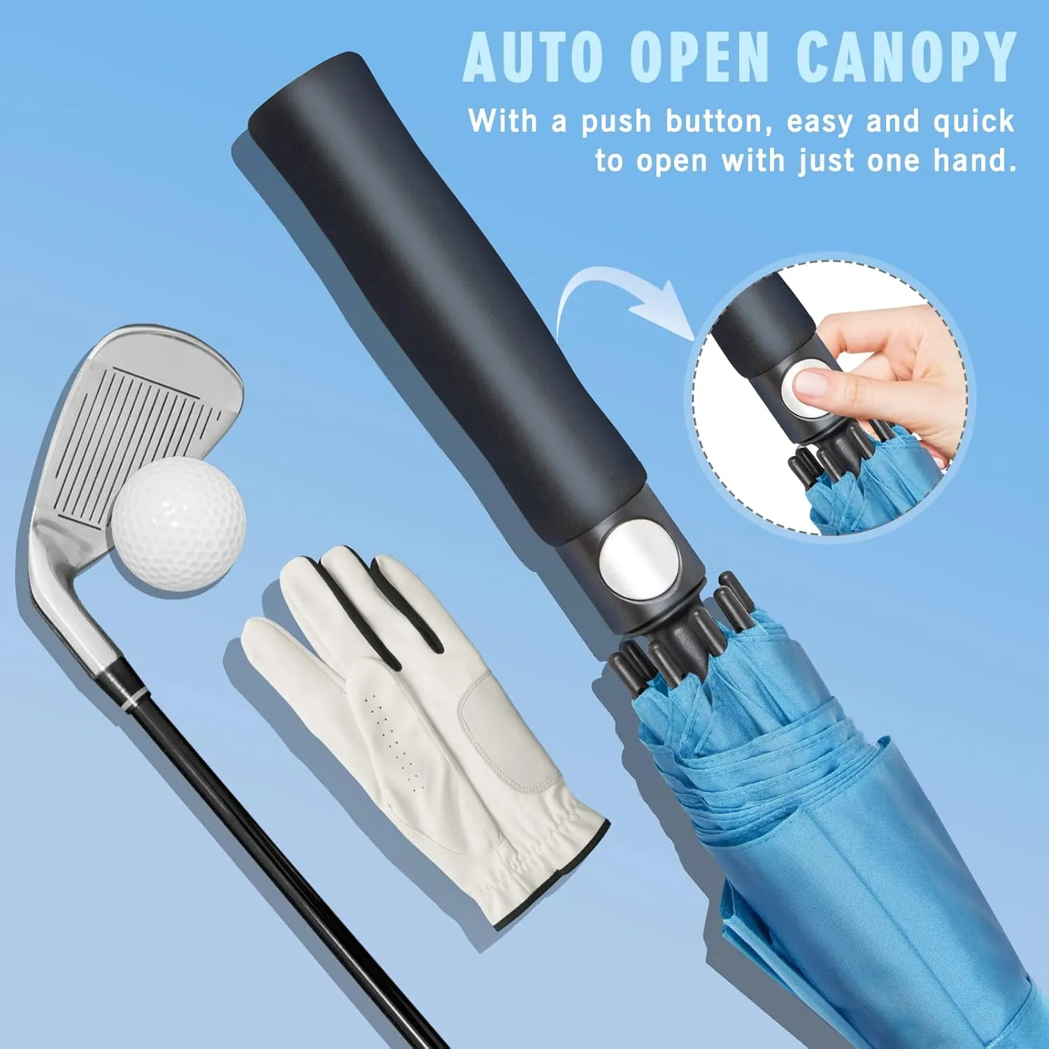 ZOMAKE Large Golf Umbrella for Rain Heavy Duty,Big Golf umbrellas Windproof,51/54/62/68 Inch Extra Large Oversized Umbrella