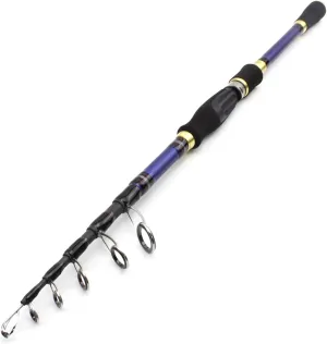 ZYHYD 2.7m-1.8m Bait Rotating Rod, Carbon Bait Trout Rod, Telescopic Travel Fishing M Power Rod, Bait Weight 7-28g Lure Fishing Rod ZYHYD (Size : 2.7 m)
